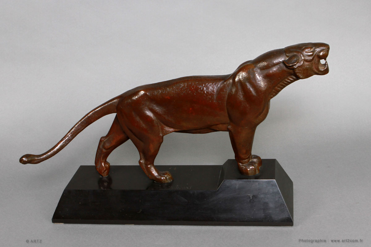 Lioness Bronze Art Deco M.PROST