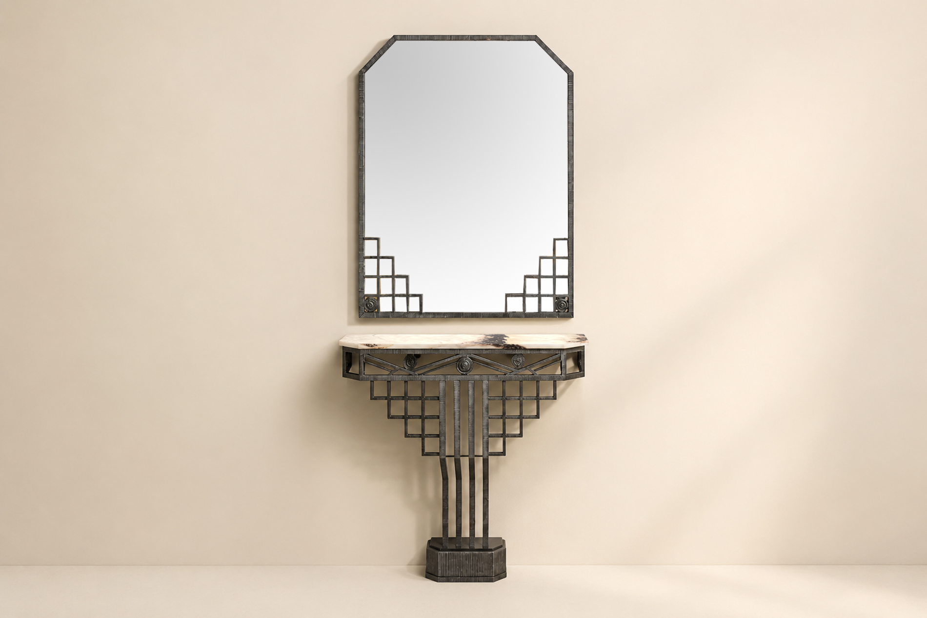 Console et miroir