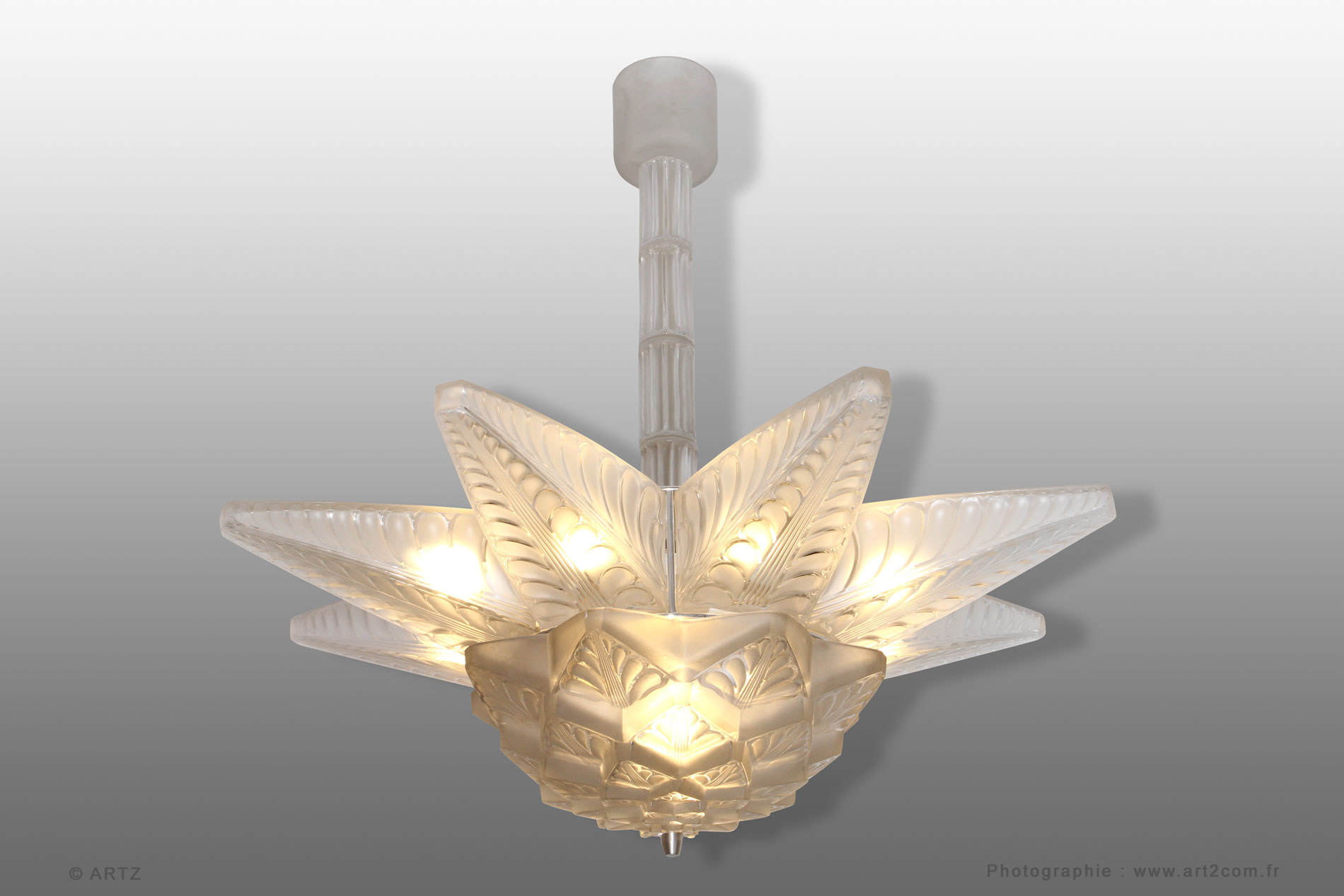 Exceptional chandelier R.LALIQUE