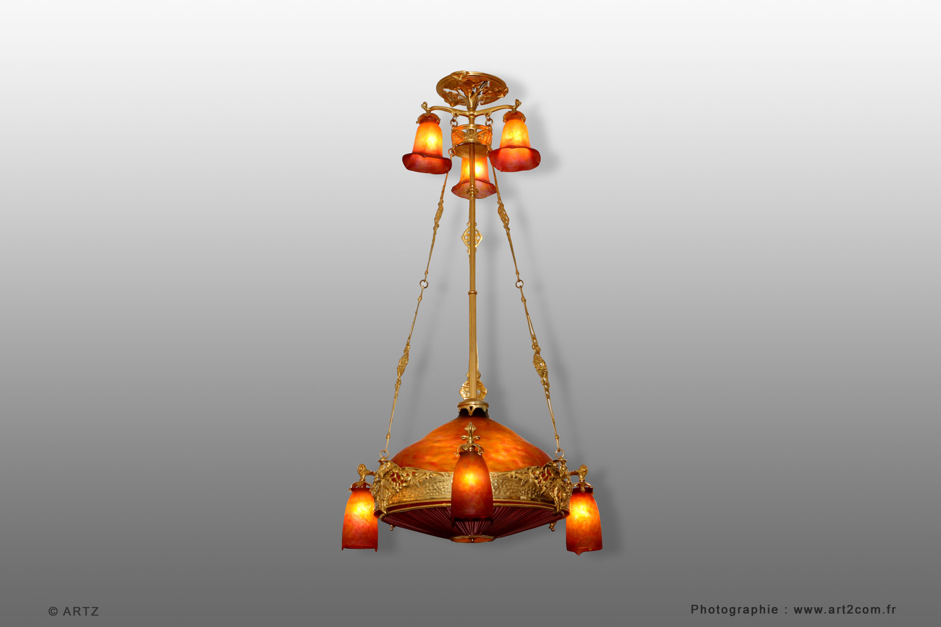 Exceptional Chandelier DAUM-CAYETTE