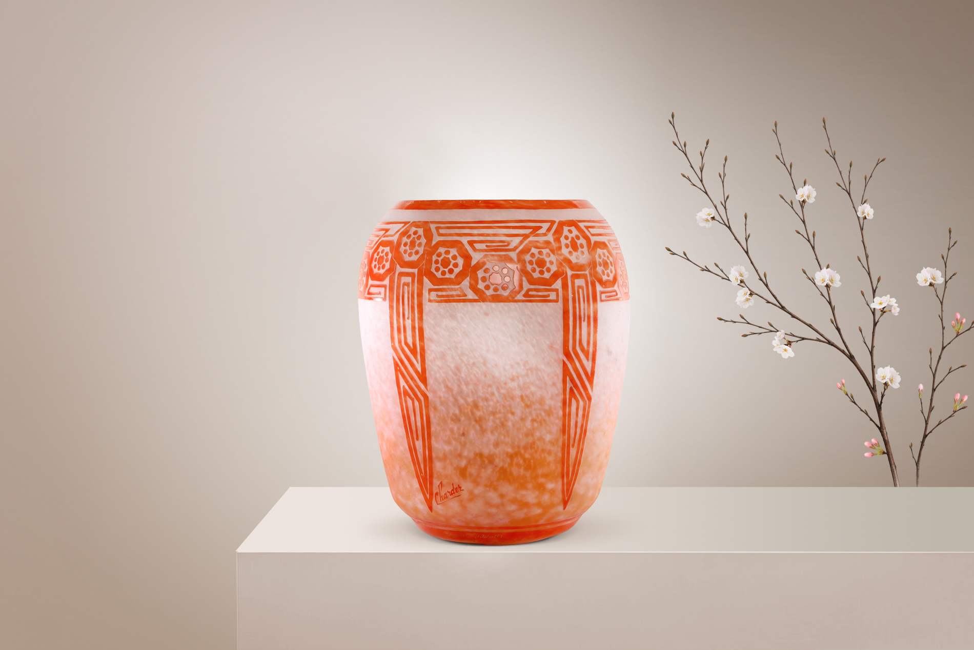 Vase CHARDER Le Verre Français