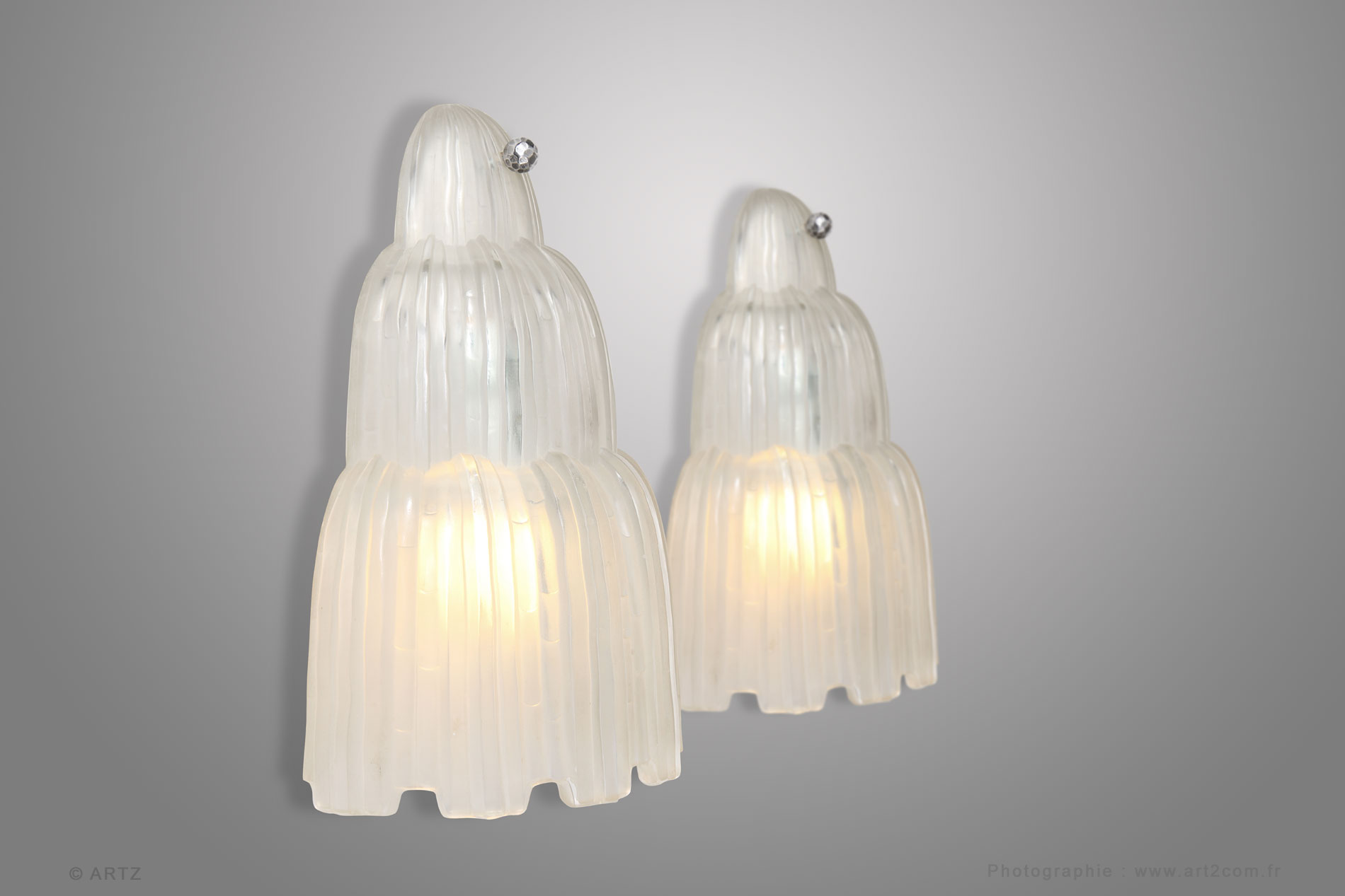 Lustre suspension art déco Müller Frères